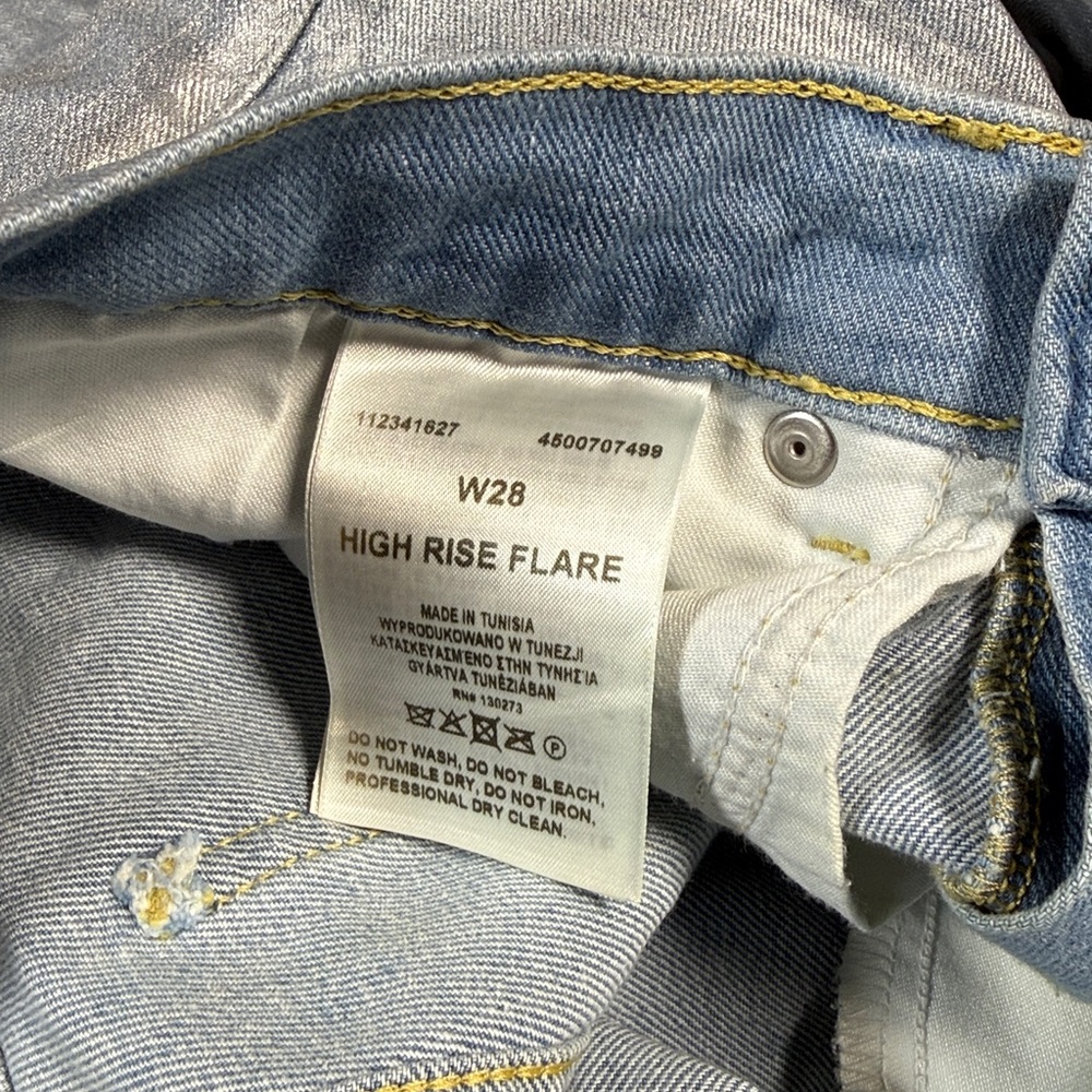 LEE High-Rise Metallic Flare Jeans 28 - Picture 14 of 15